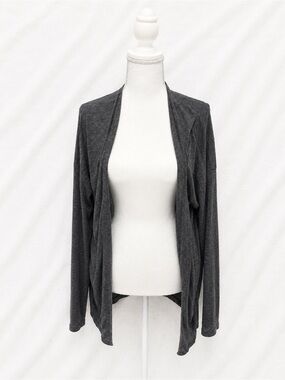 Vero Moda Charcoal Open-Front Lightweight Cardigan